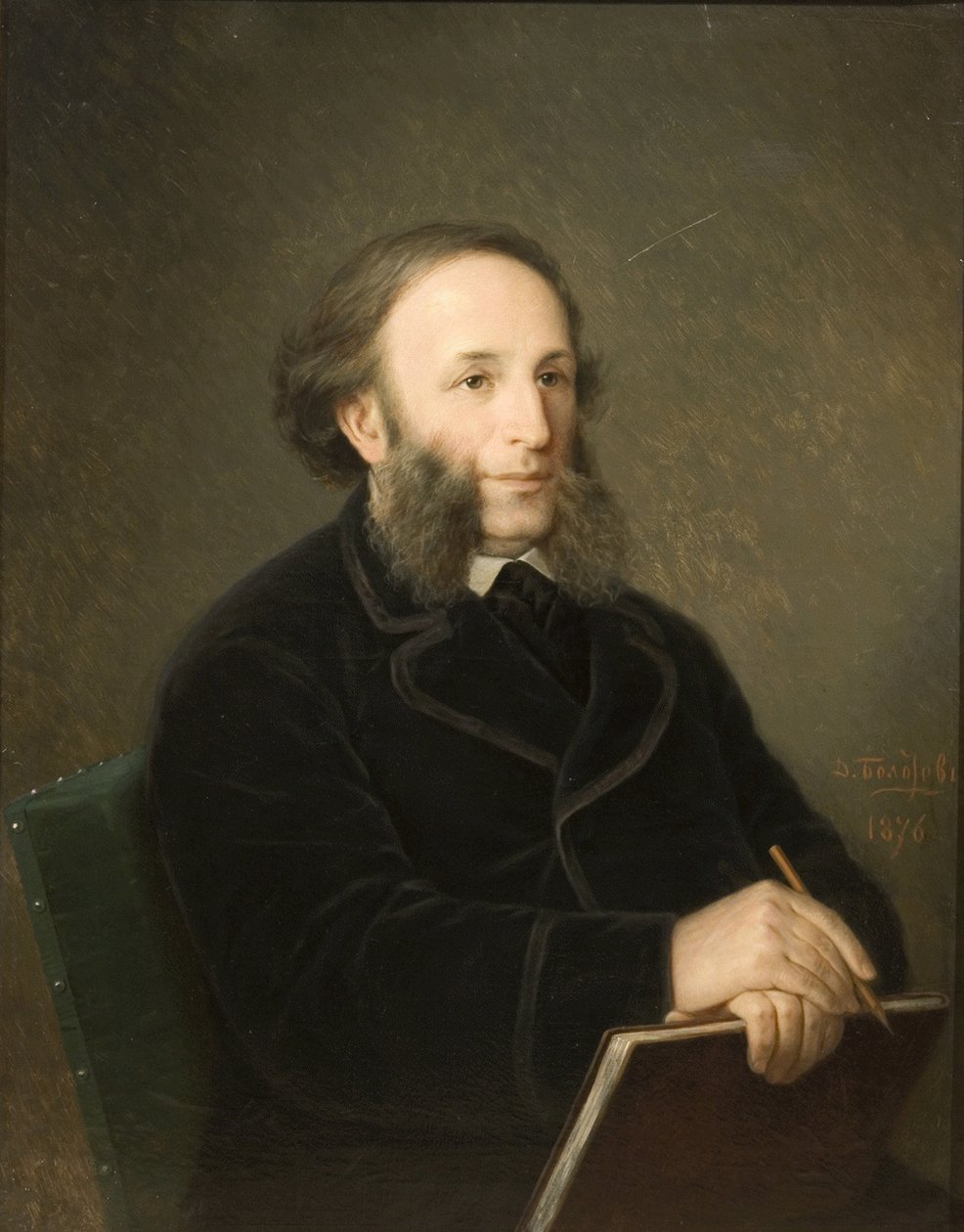 Portrait of the Artist Ivan Aivazovsky by Dmitry Mikhaylovich Bolotov