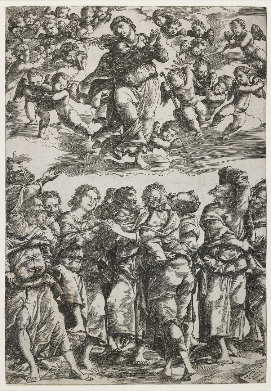The Assumption of the Virgin, 1517 by Domenico Campagnola
