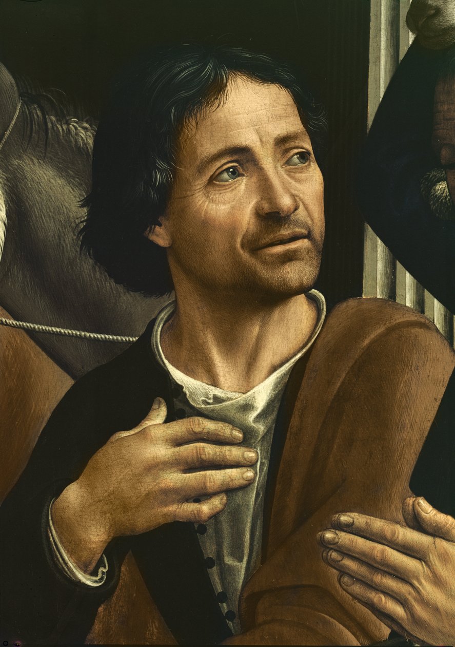 Self portrait (detail) by Domenico Ghirlandaio