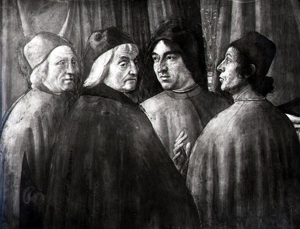 Zacharias in the Temple (detail) by Domenico Ghirlandaio