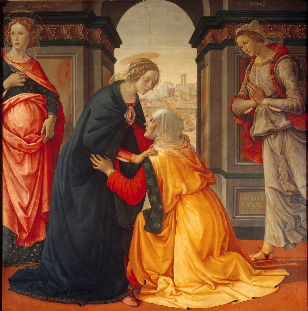 Visitation: Virgin Mary Visits Elisabeth by Domenico Ghirlandaio