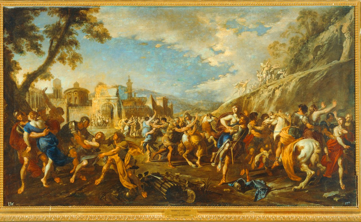 The Rape of the Sabine Women by Domenico (1612-75) Gargiulo