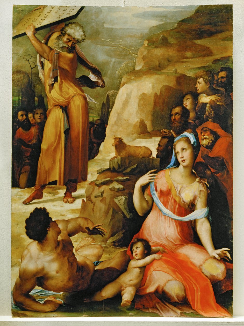 Moses Shatters the Tablets of the Law by Domenico Beccafumi
