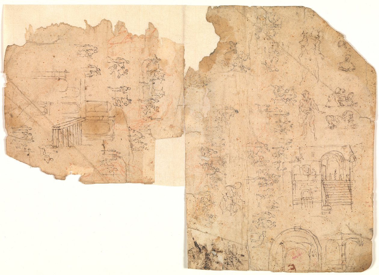 Sketches for Figures, Compositions, and Architectural Settings by Domenico Beccafumi