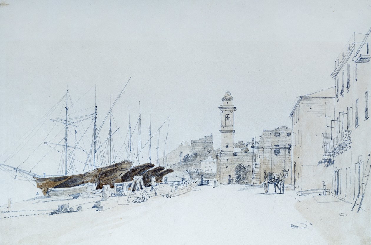 View of Weapons at Taggia, ca 1860 by Domenico Cambiaso