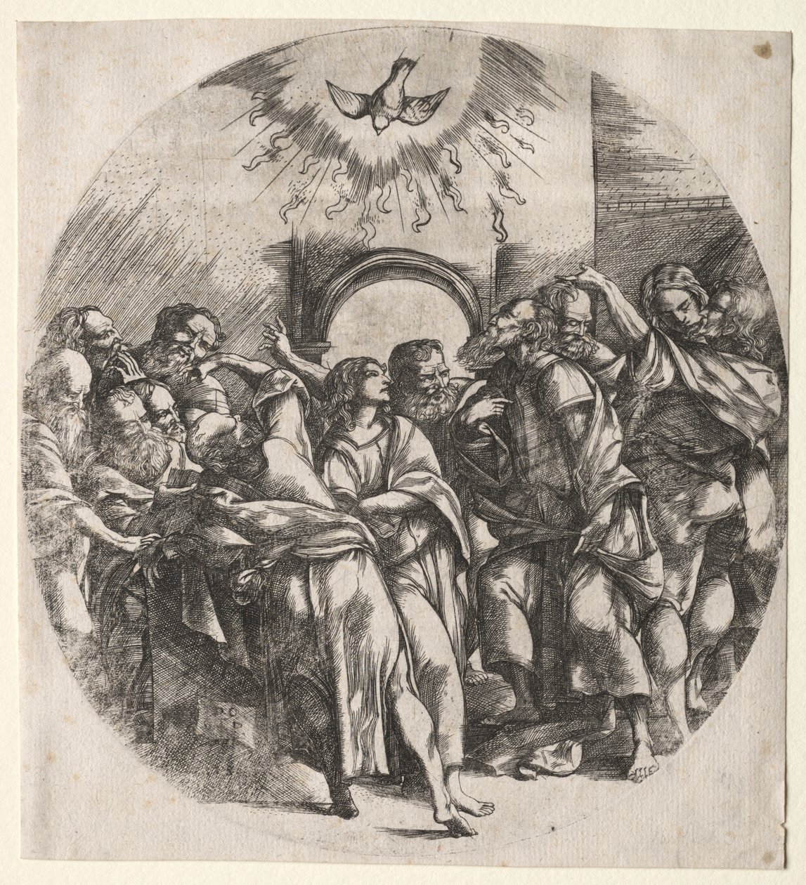 The Descent of the Holy Spirit by Domenico Campagnola