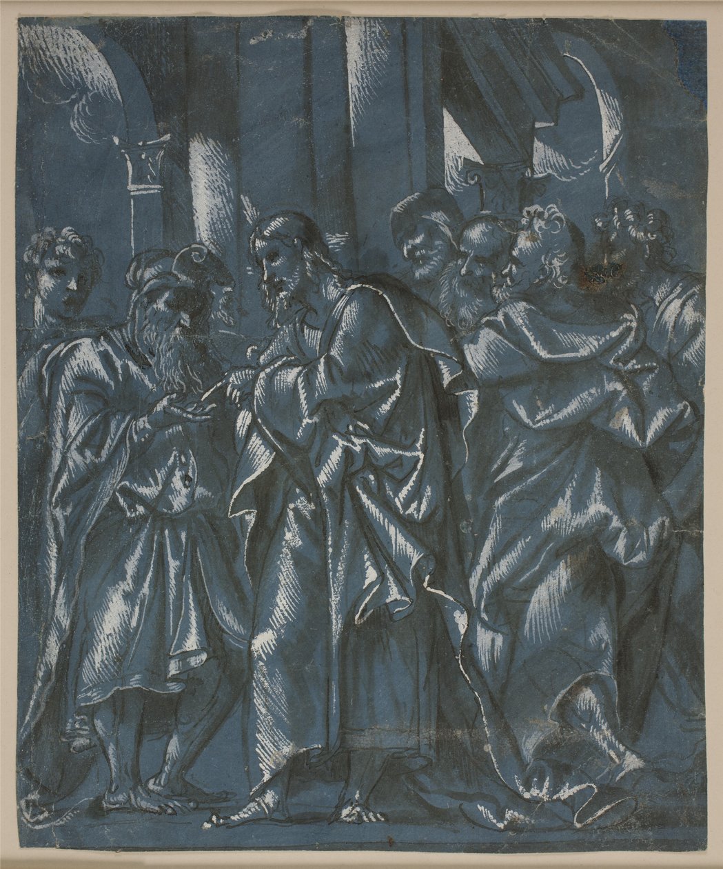 The Tribute Money by Domenico Campagnola