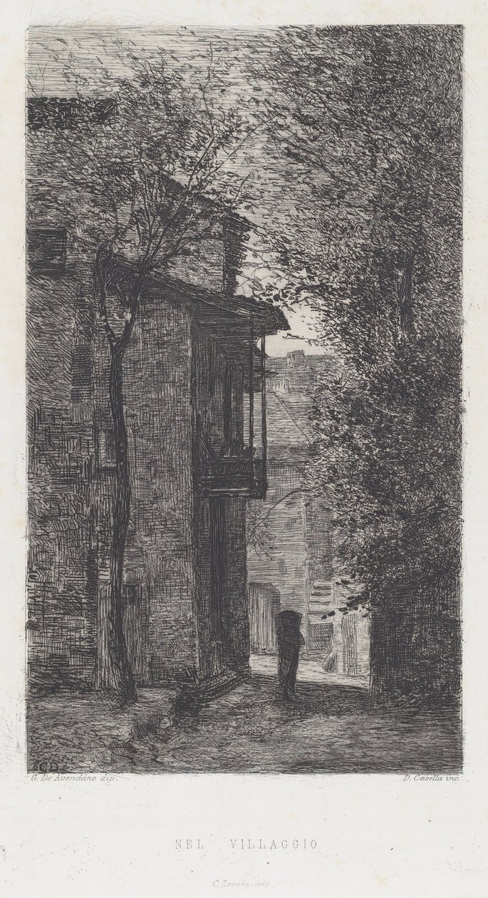 In the Village by Domenico Casella, after Serafin de Avendano