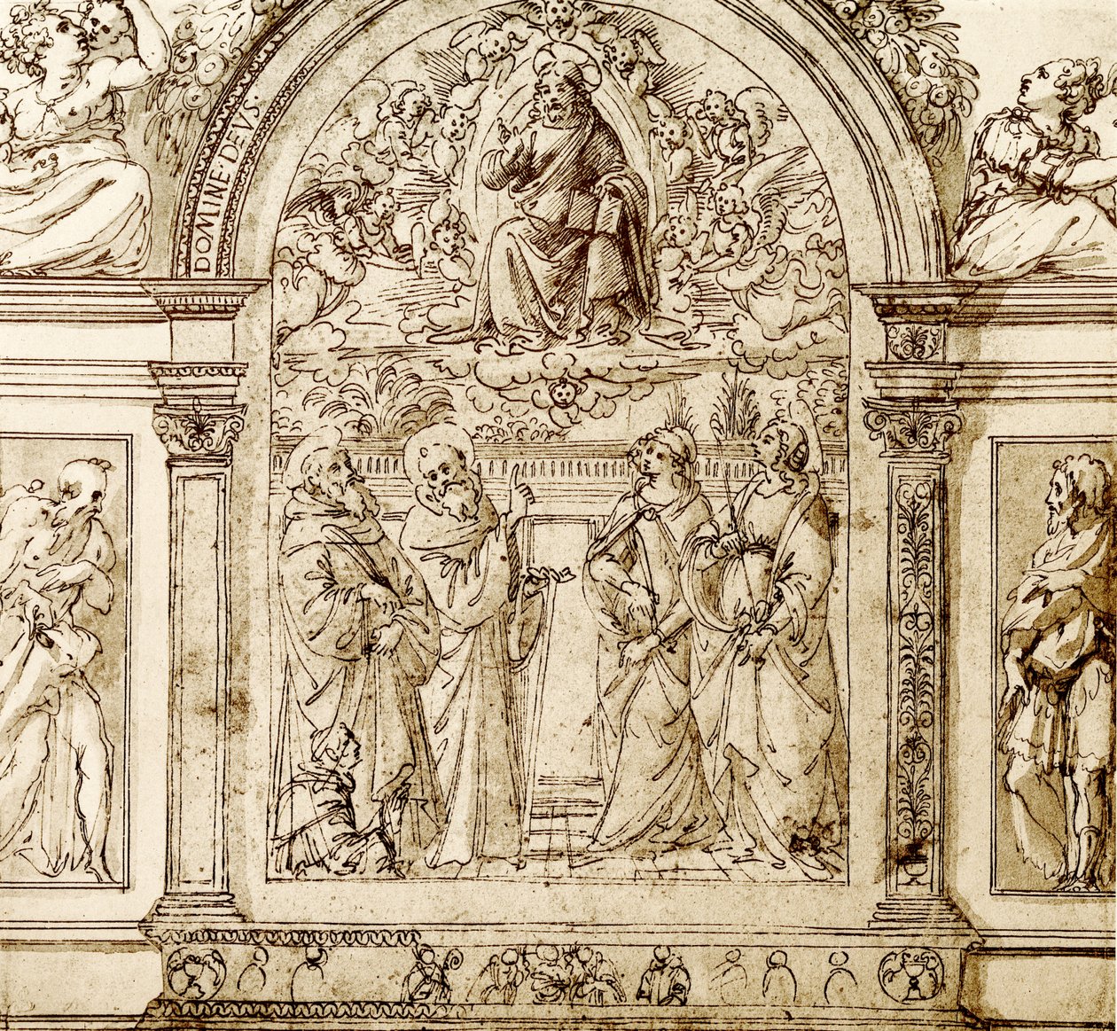 The Blessing Savior in the Clouds by Domenico Ghirlandaio