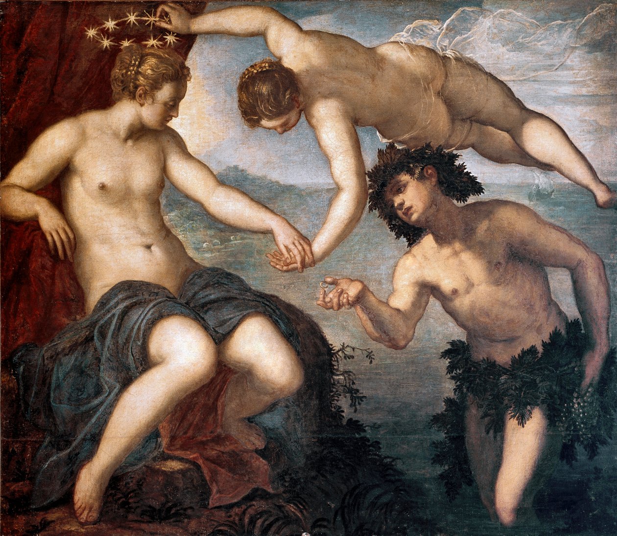 Bacchus, Venus and Ariane by Domenico Robusti Tintoretto