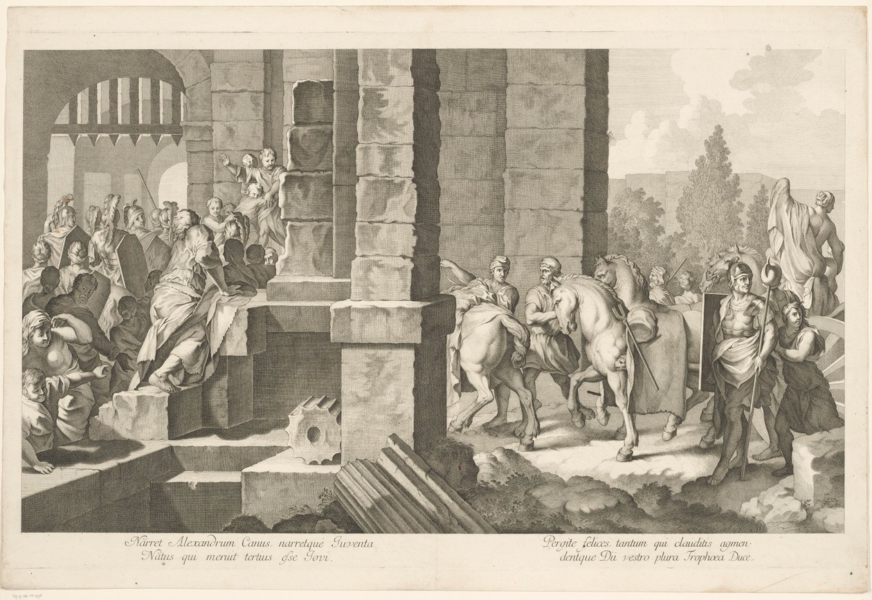 Military Procession Entering a Building (Triumphal Procession of Alexander the Great in Babylon series) by Domenico Rossetti