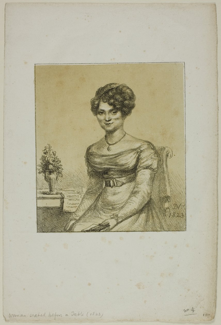 Woman Seated before a Table by Dominique Vivant Denon