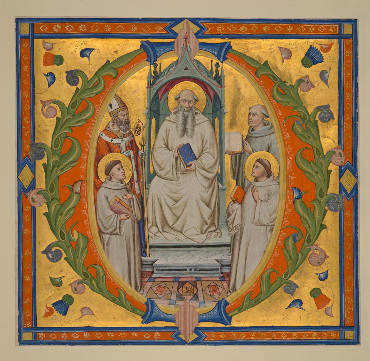 A cutting from a Gradual, with a historiated initial, 