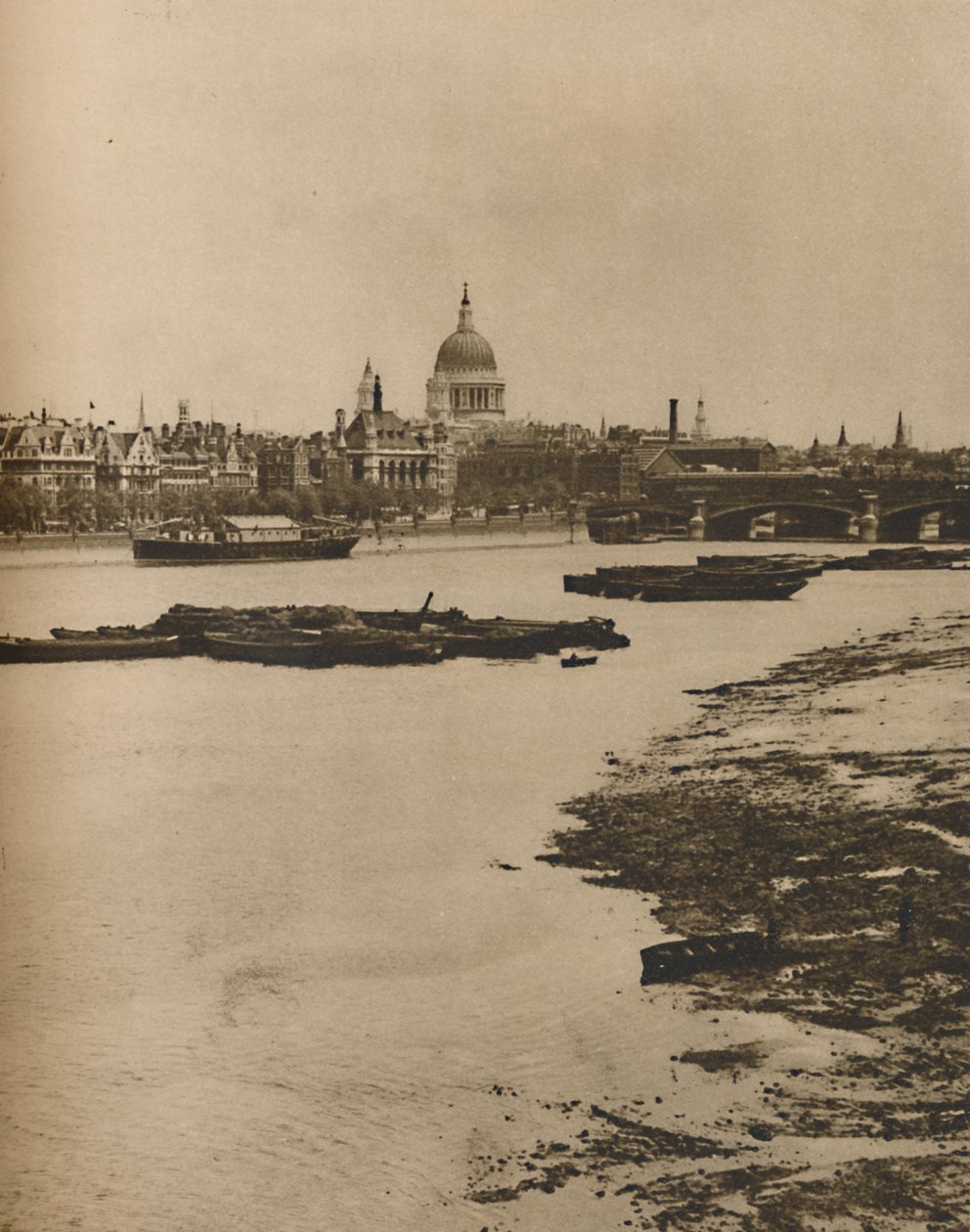 Embankment and Blackfriars from the South End of Waterloo Bridge by Donald McLeish