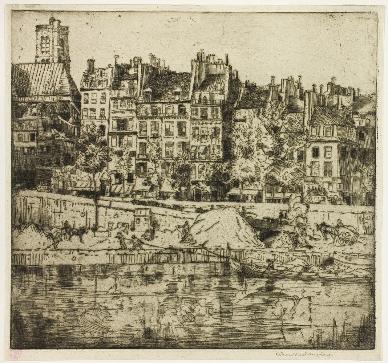 Quay of the City Hall, Paris by Donald Shaw MacLaughlan