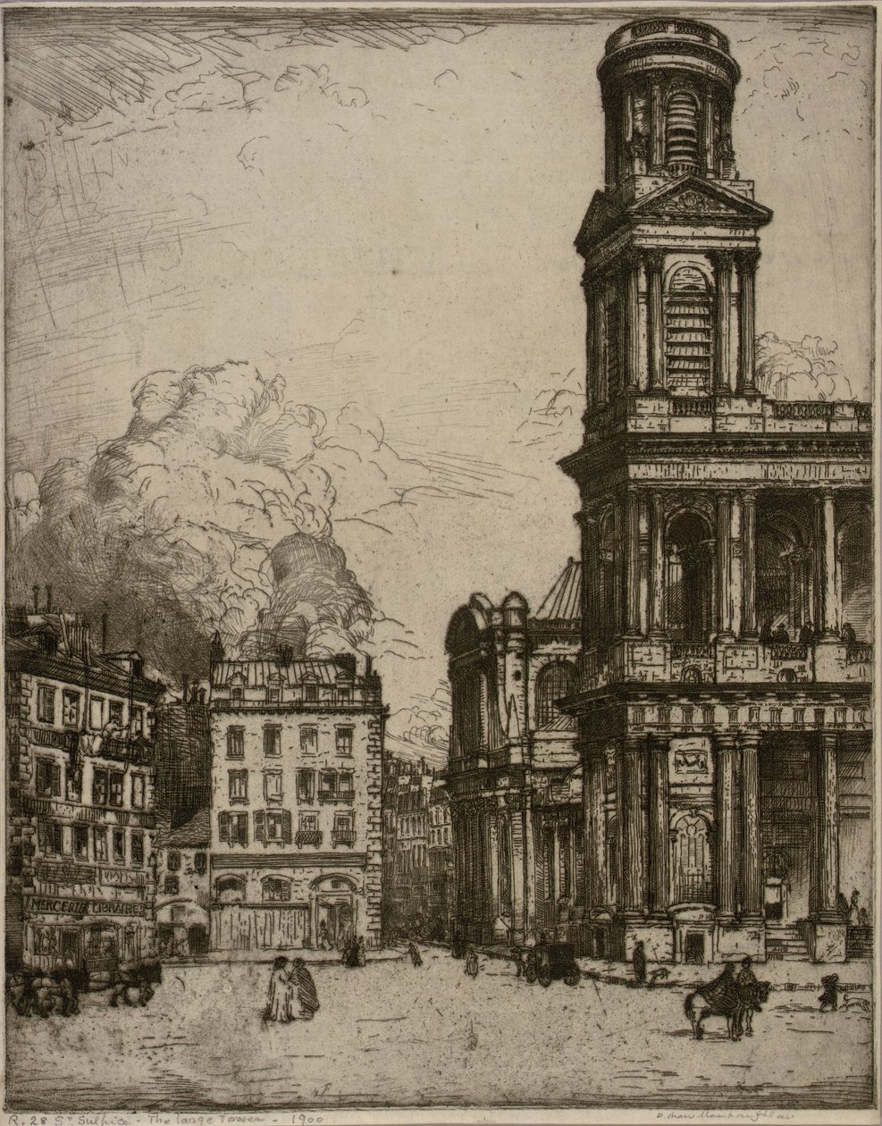 St. Sulpice Paris, The Great Tower by Donald Shaw MacLaughlan