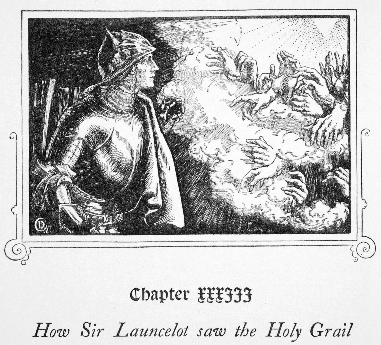 How Sir Launcelot Saw the Holy Grail, 1905 by Dora Curtis
