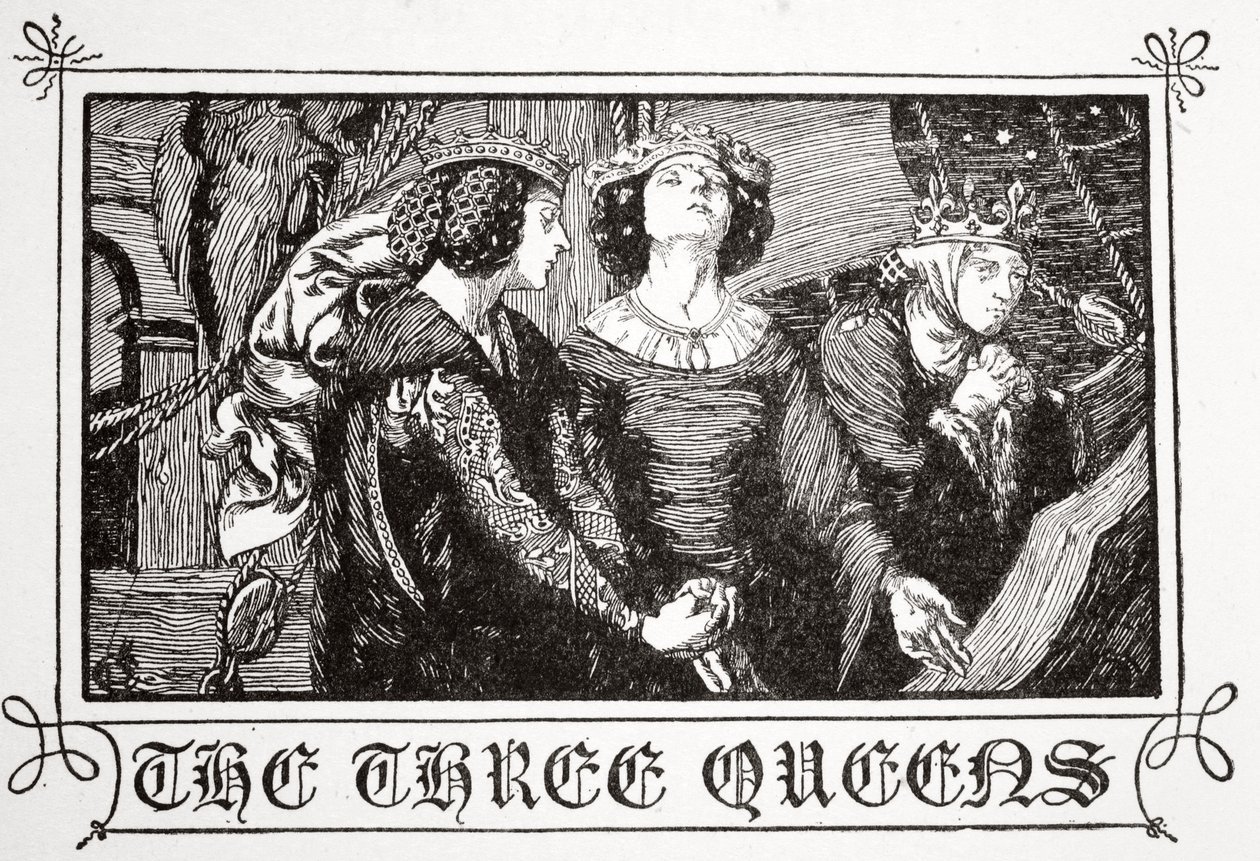 The Three Queens, 1905 by Dora Curtis
