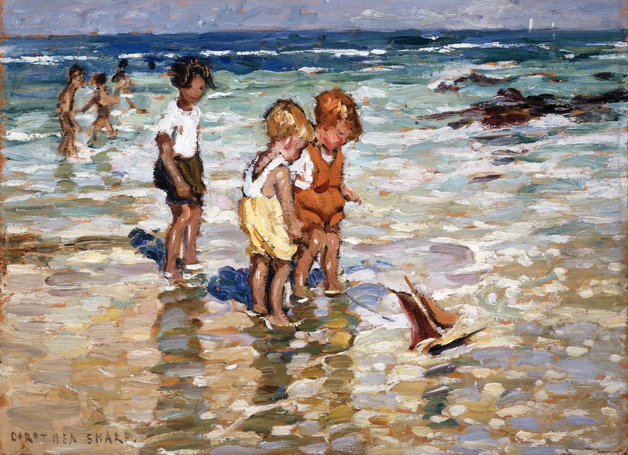 Children Paddling by Dorothea Sharp
