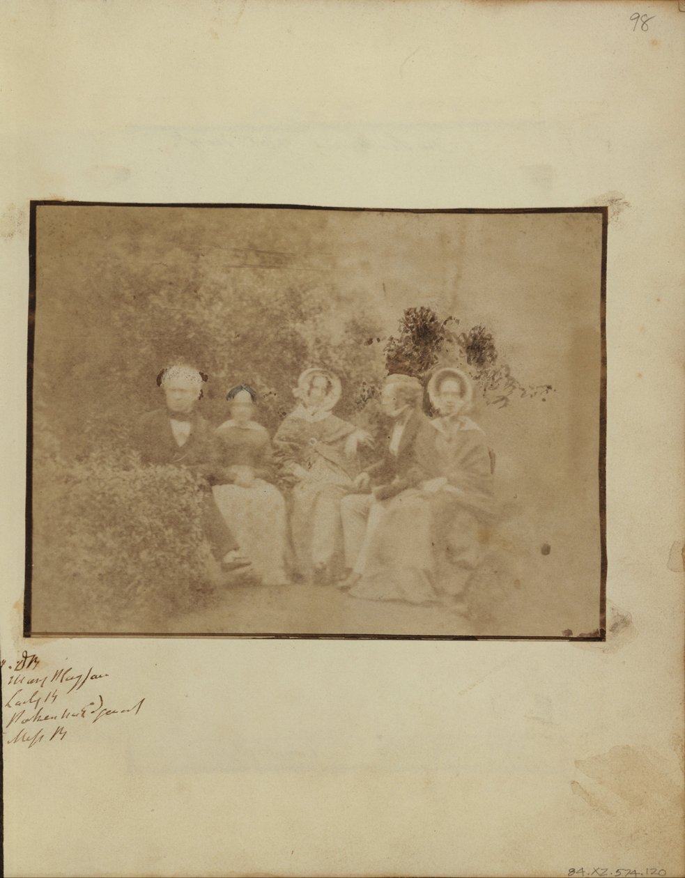 Sir David Brewster with Miss Mary Playfair, Lady Brewster, Mr. Pakenham Edgeworth, and Miss Brewster by Dr. John Adamson