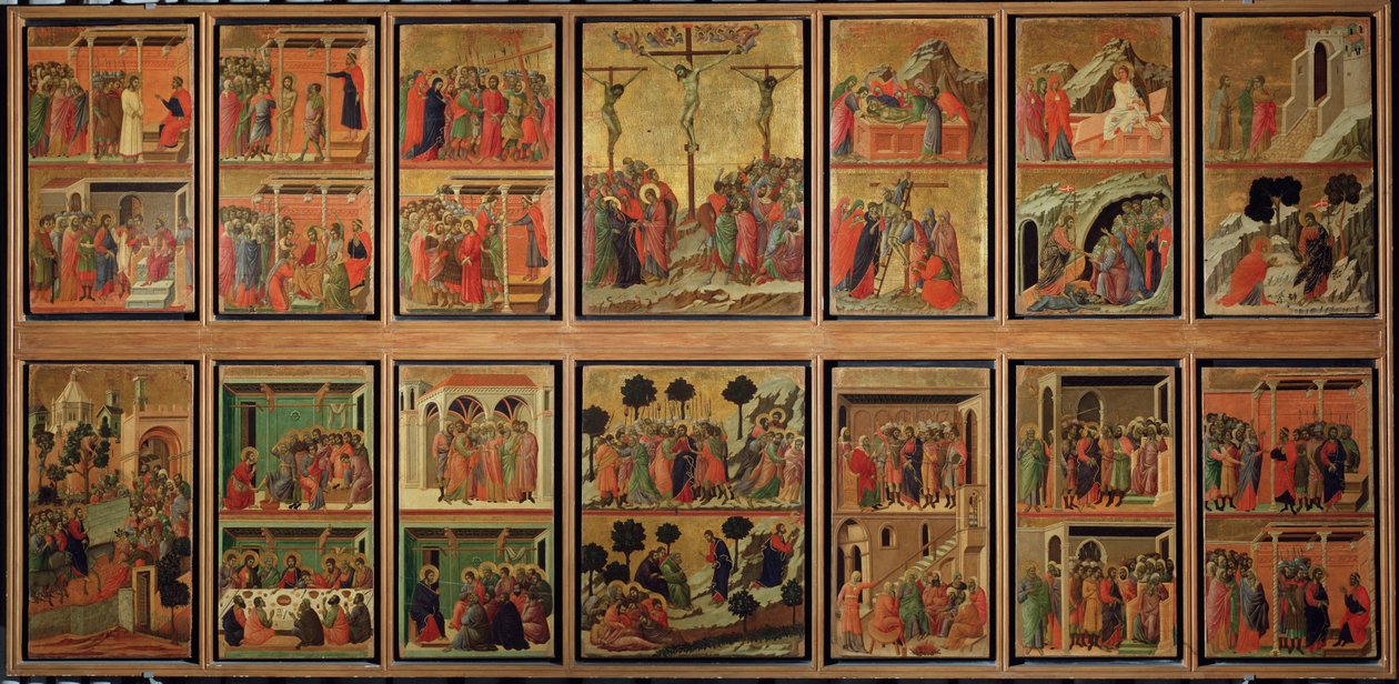 Life of Christ: Passion. Predella of the Maesta by Duccio di Buoninsegna