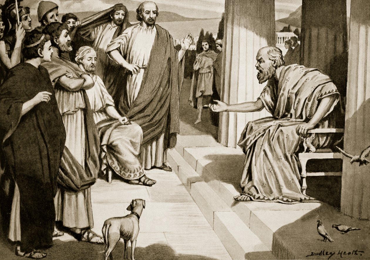 Socrates Addressing the Athenians, illustration from 