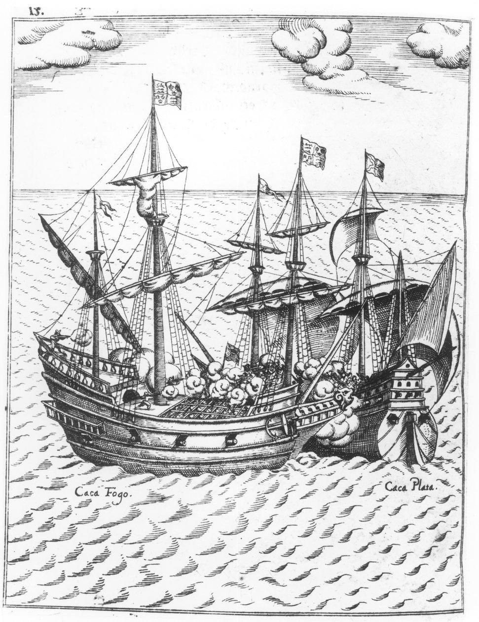A Spanish Treasure Ship Plundered by Francis Drake in the Pacific