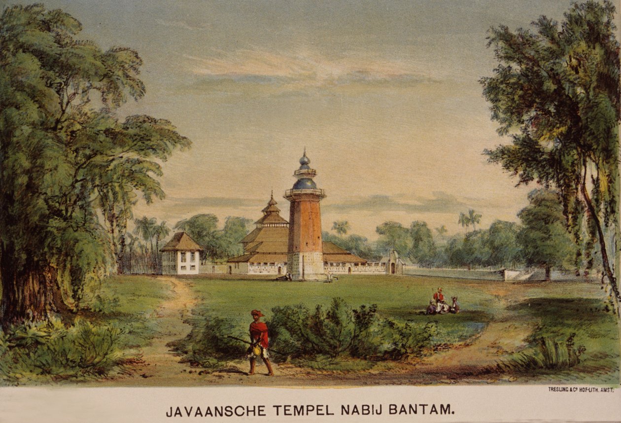 Banten Mosque, Java, Indonesia by Dutch School