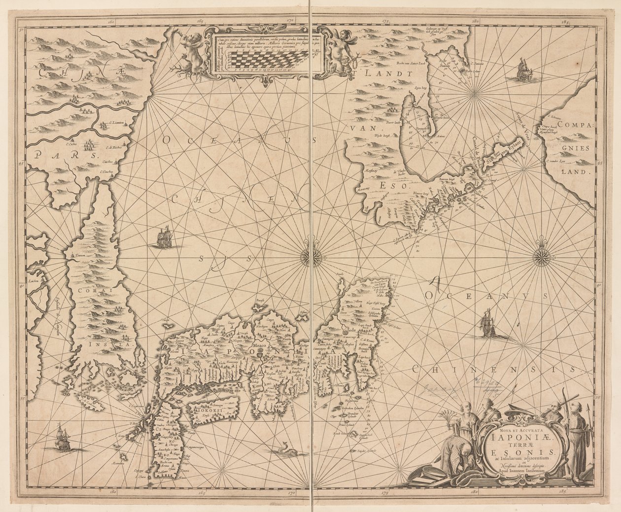 Map of Japan, Nova et accurata Japoniae, Terrae Esonis ac Insularum ...