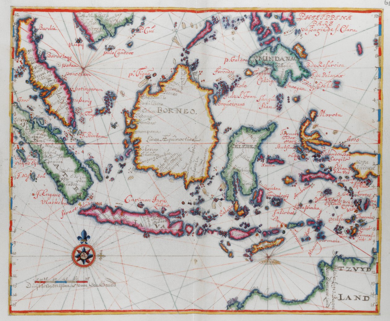 Borneo Island Map 685x734