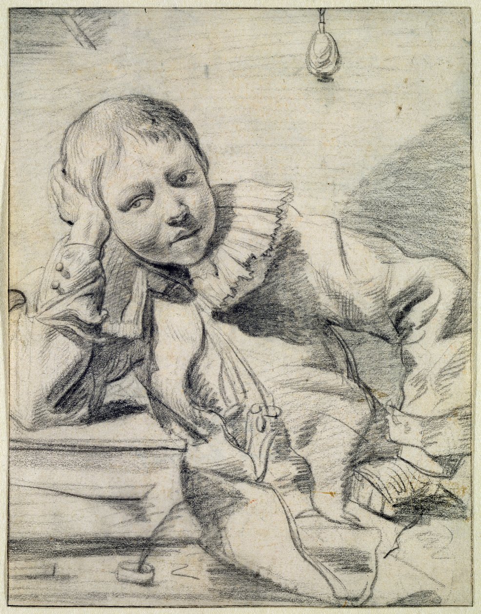 Schoolboy at his Desk by Dutch School