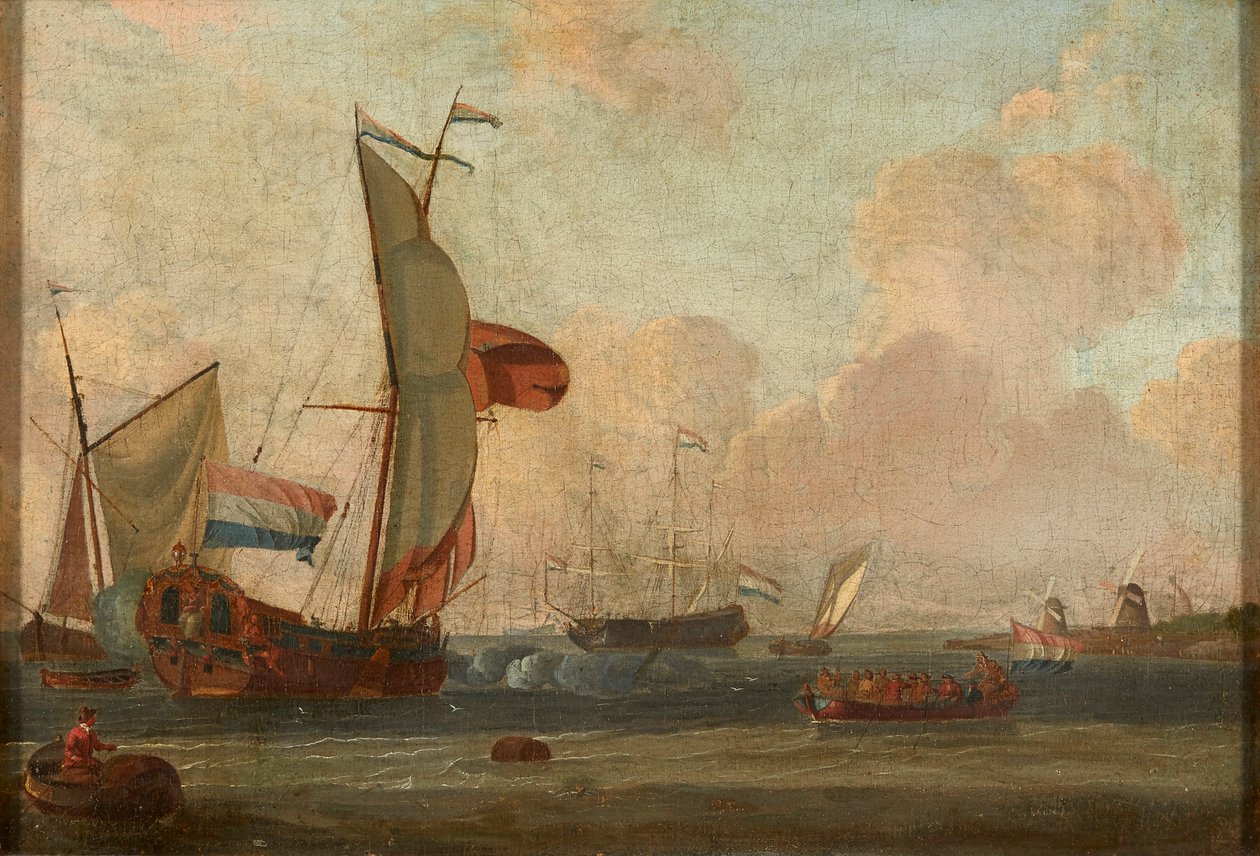 Shipping off the Coast by Dutch School