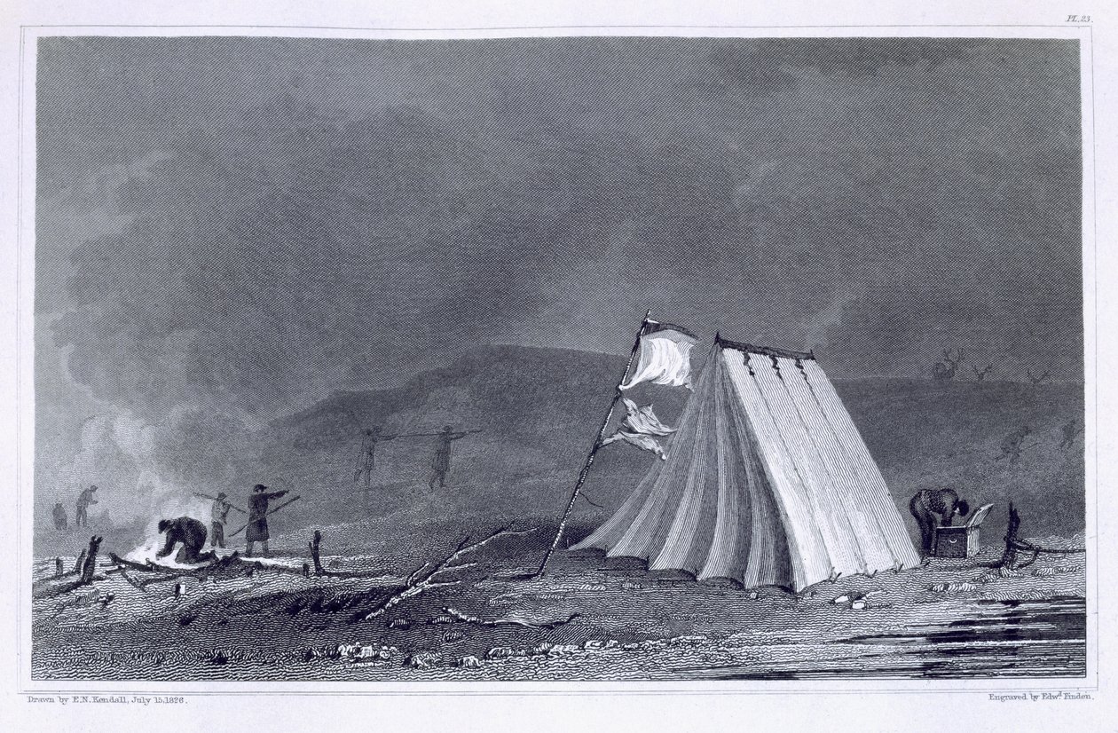 Encampment in Browell Cove, from 