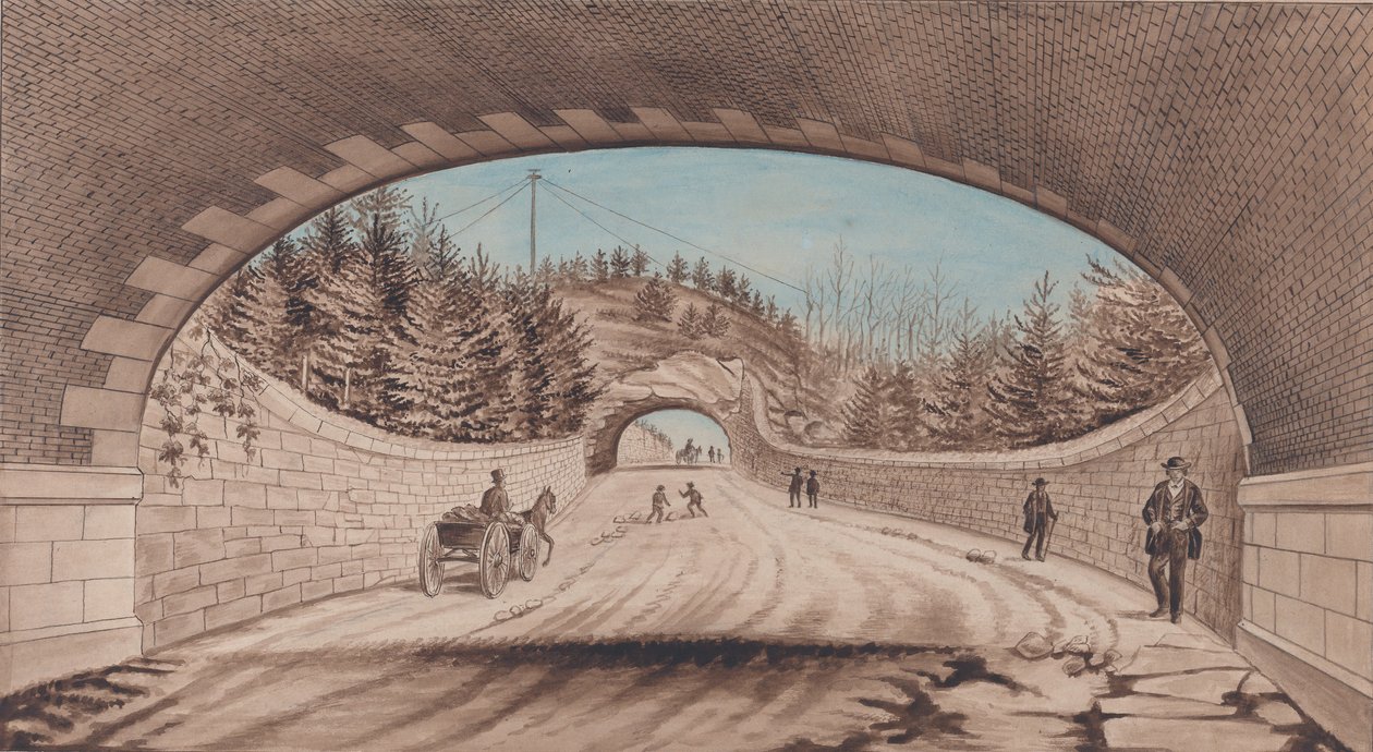 Central Park, Transverse Road No. 2, 1870 by EP
