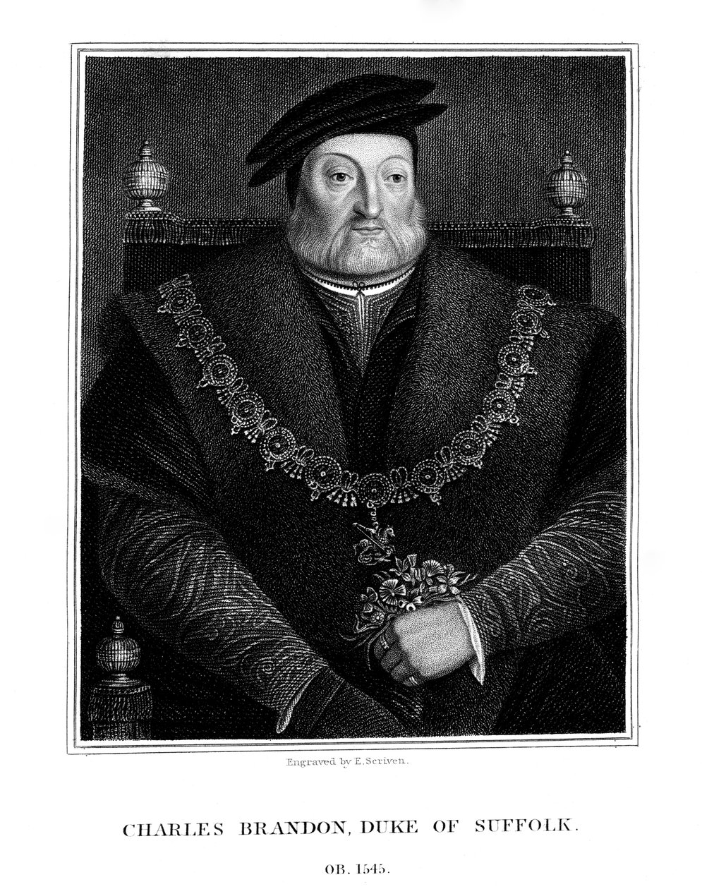 Charles Brandon, 1st Duke of Suffolk by E. Scriven