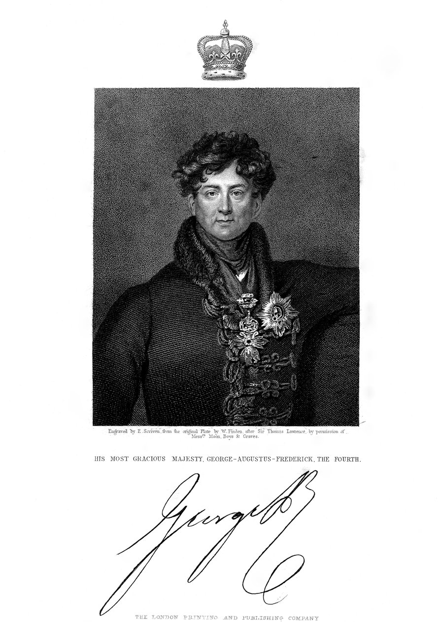 George IV, King of Great Britain and Ireland and of Hanover, 19th century by E. Scriven