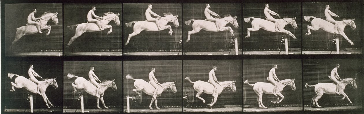 Man and horse jumping a fence, plate 643 from 