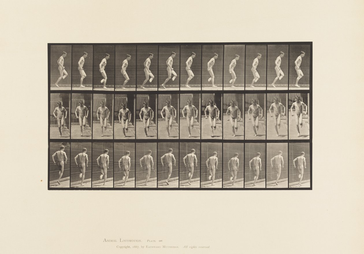 Hopping on Right Foot by Eadweard Muybridge