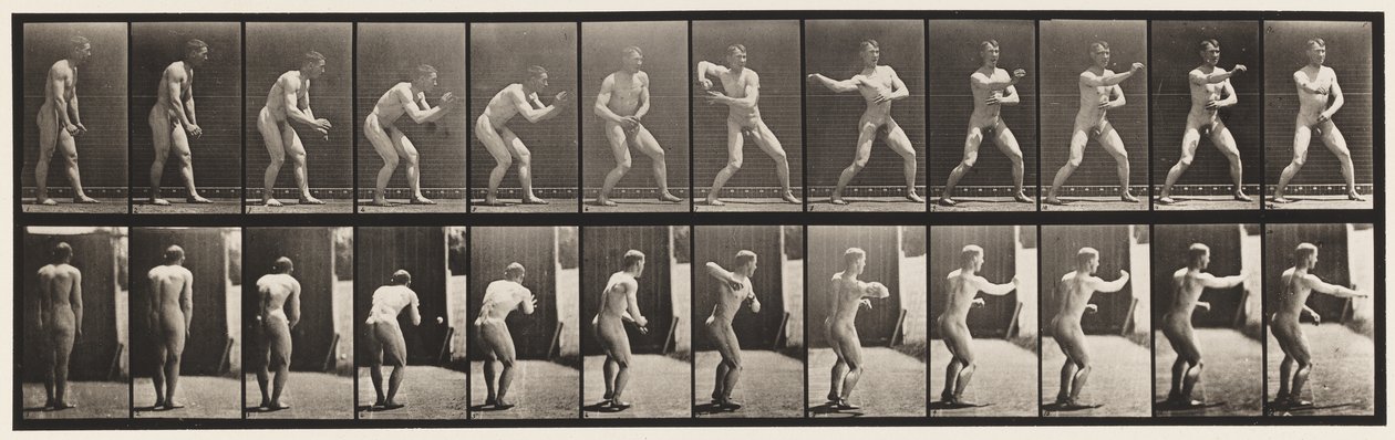 Plate 285. Base-ball; Catching and Throwing by Eadweard Muybridge