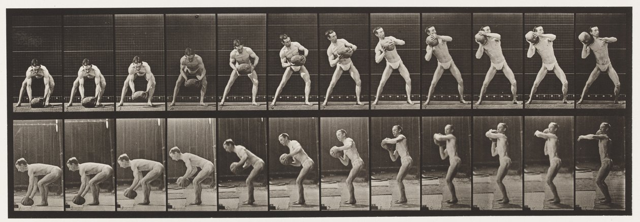 Lifting a 75-lb Rock by Eadweard Muybridge