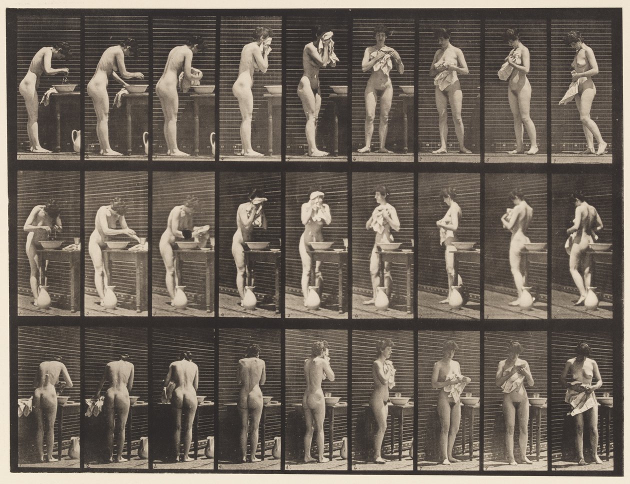 Washing, Wiping Face, and Turning by Eadweard Muybridge