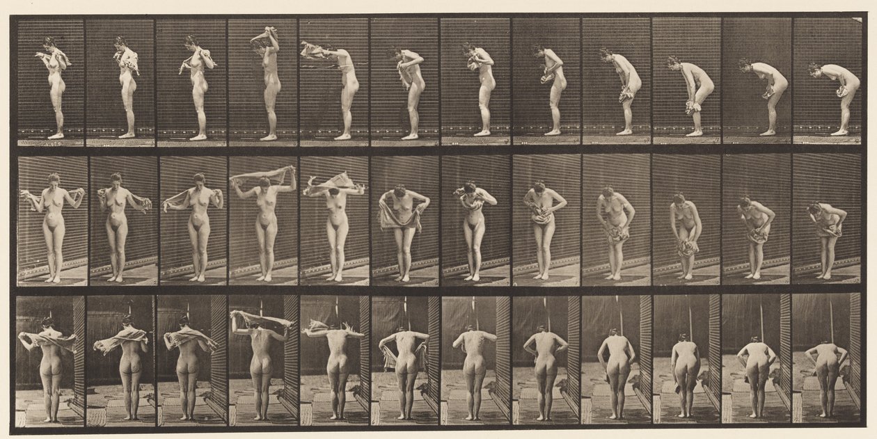 Wiping Body with Towel by Eadweard Muybridge