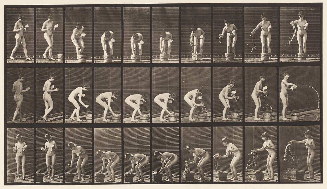 Plate 440. Stooping and Rinsing Tumbler by Eadweard Muybridge