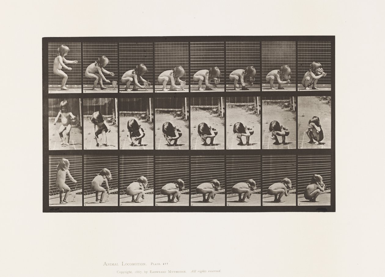 Child, Stooping, Lifting a Goblet, and Drinking
