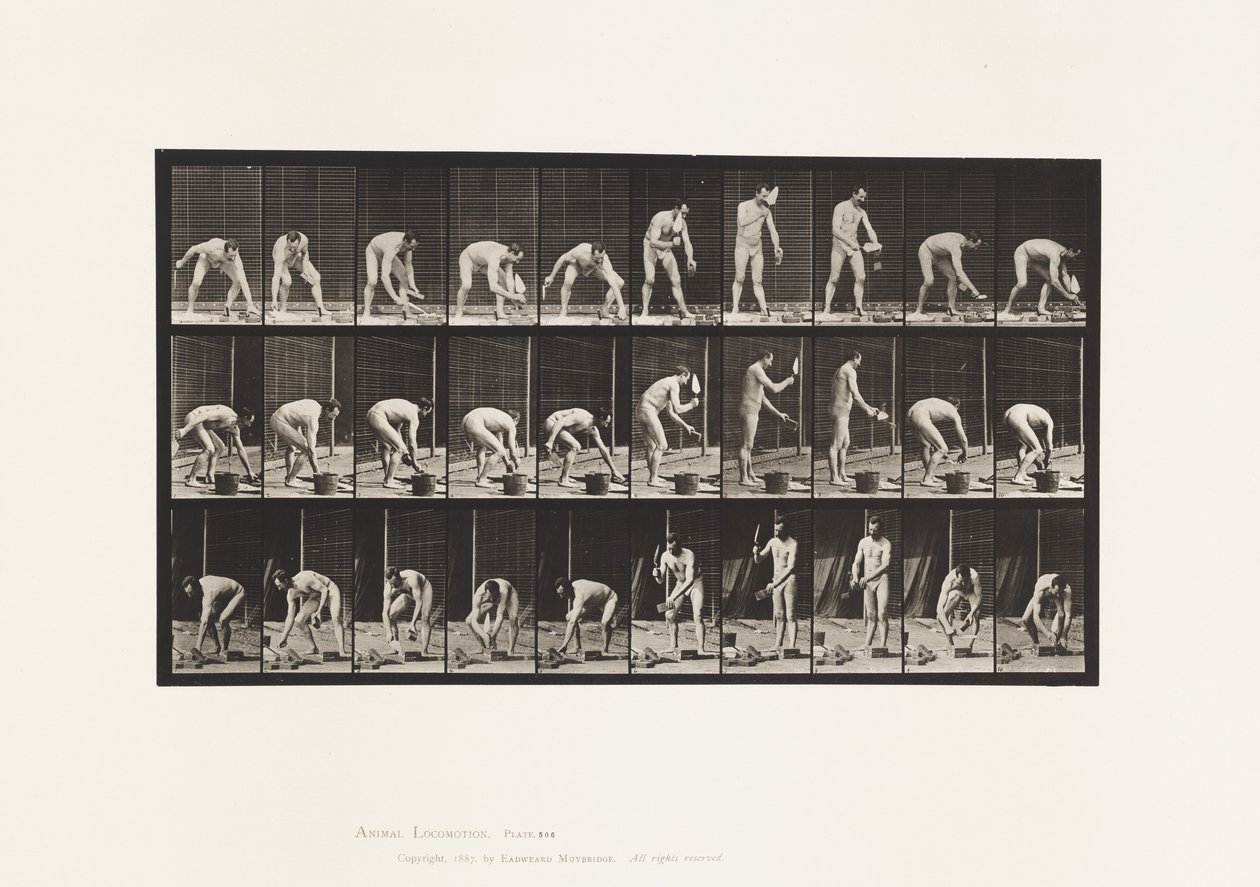 Bricklaying by Eadweard Muybridge