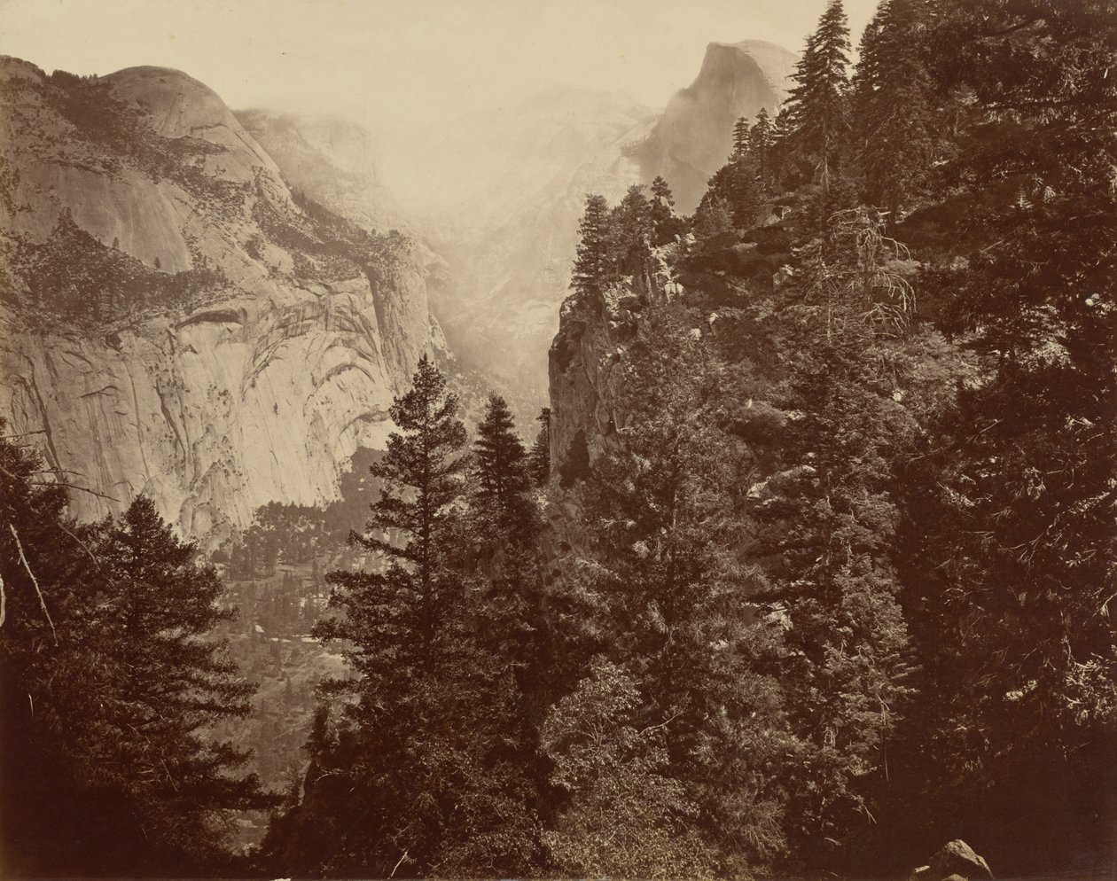 Tenaya Canyon from Union Point, Valley of the Yosemite, 1872 by Eadweard Muybridge