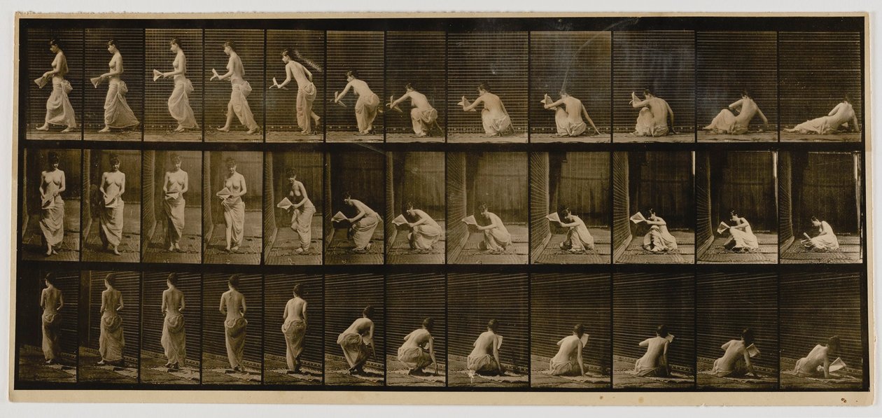 Woman Rising from Sitting on Ground, from the book Animal Locomotion by Eadweard Muybridge