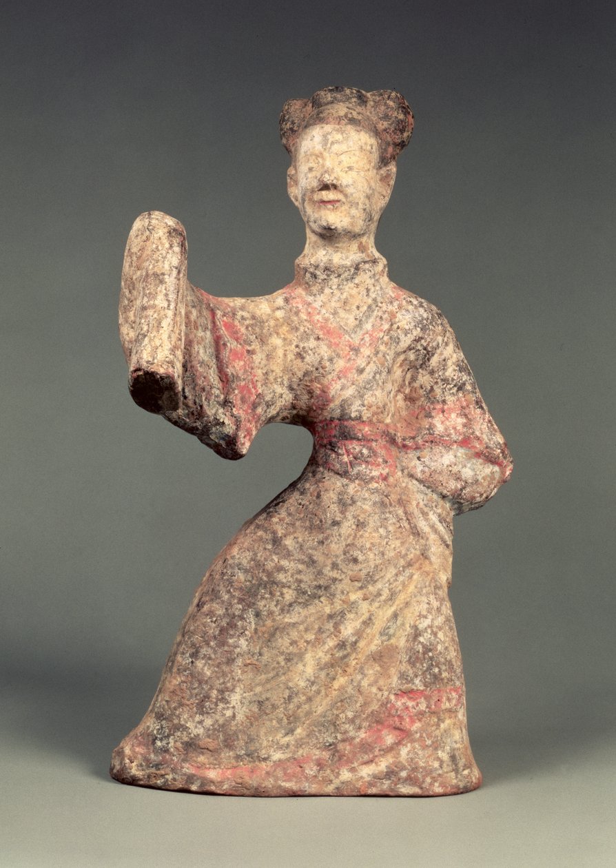 Figure of a male dancer, tomb artefact, Eastern Han Dynasty
