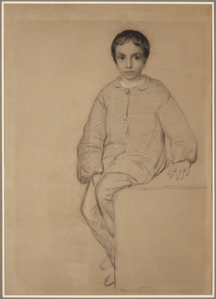 Young Boy Seated by Eastman Johnson