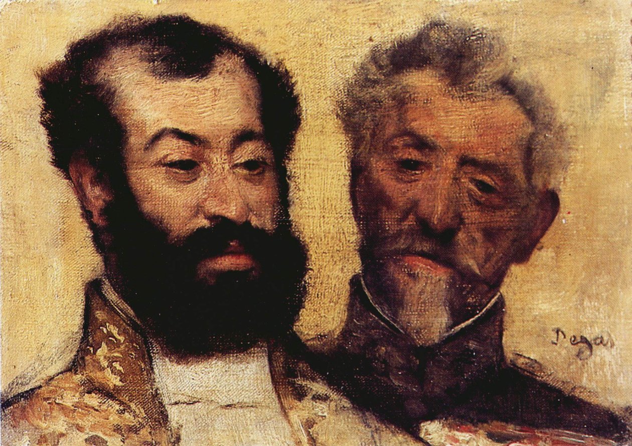 General Mellinet and the Chief Rabbi Astruc by Edgar Degas